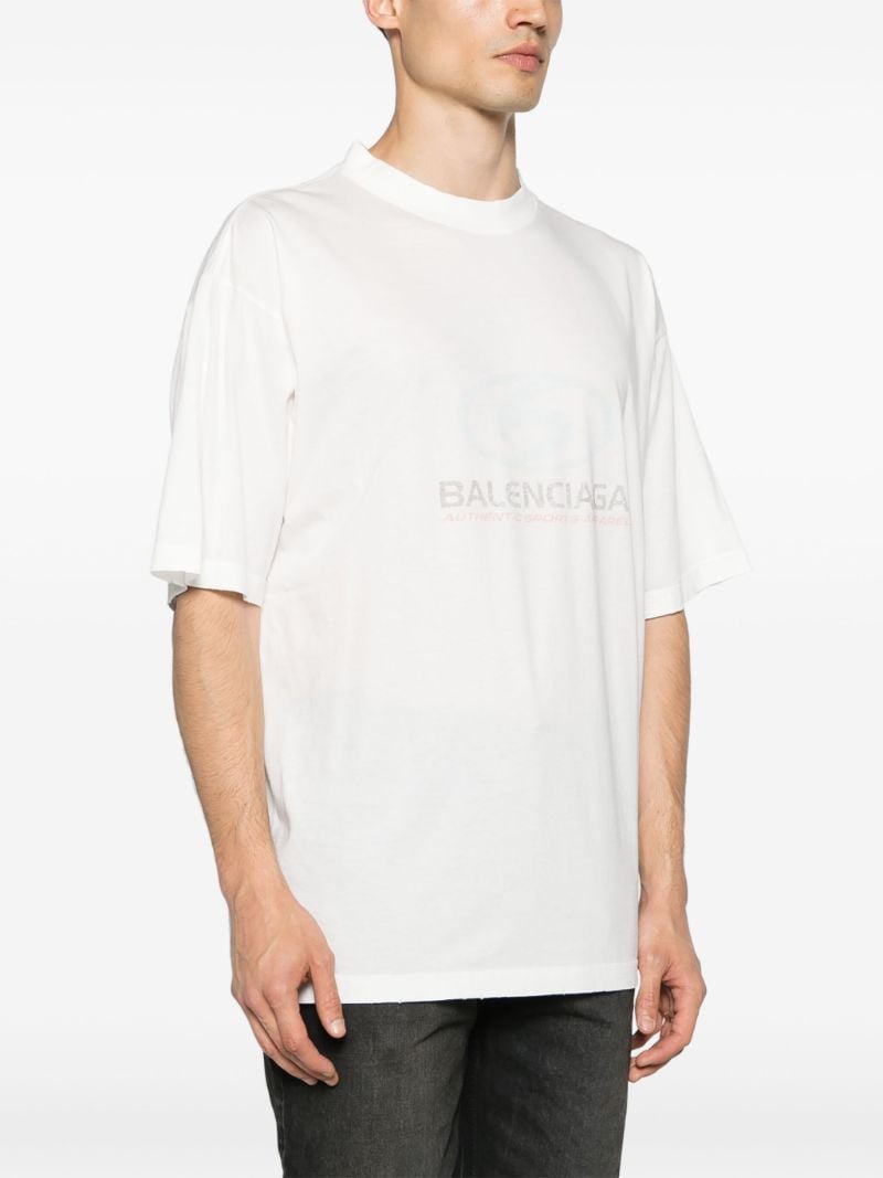 White Surfer Logo-print Cotton T-shirt