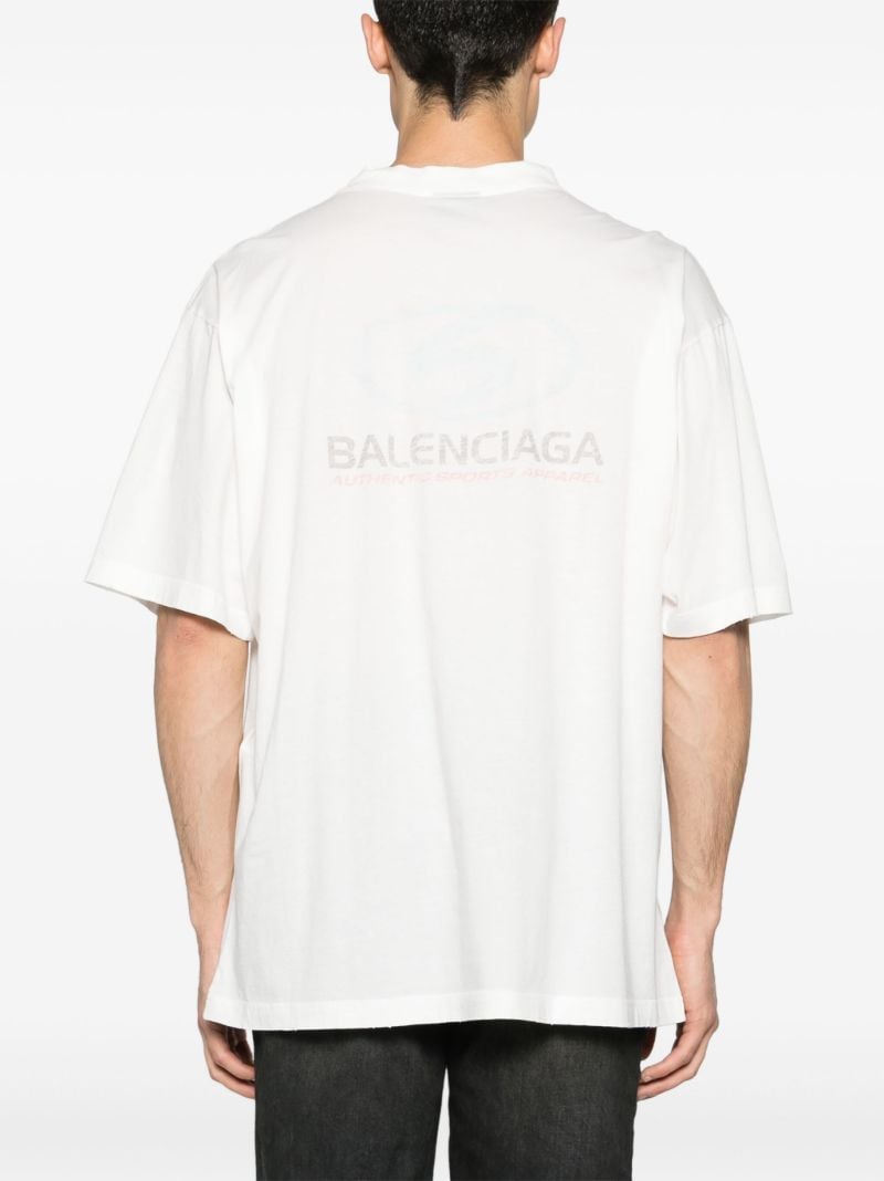 White Surfer Logo-print Cotton T-shirt