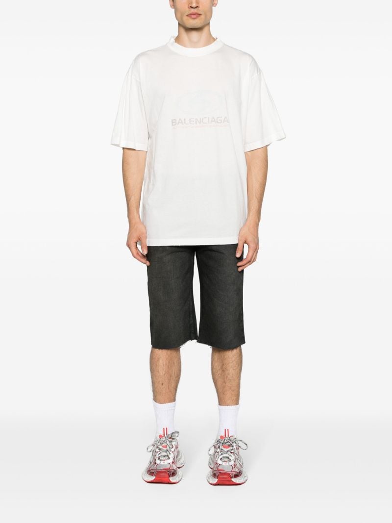 White Surfer Logo-print Cotton T-shirt