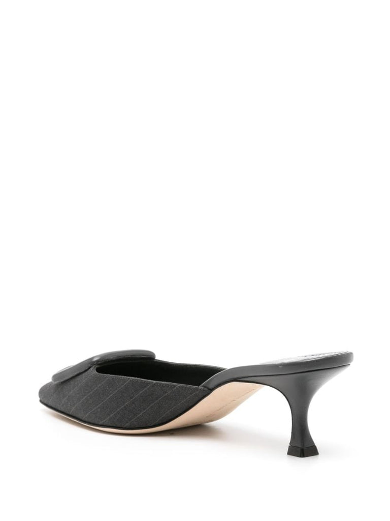 Blue Maysale 50 Pinstripe Wool Pumps