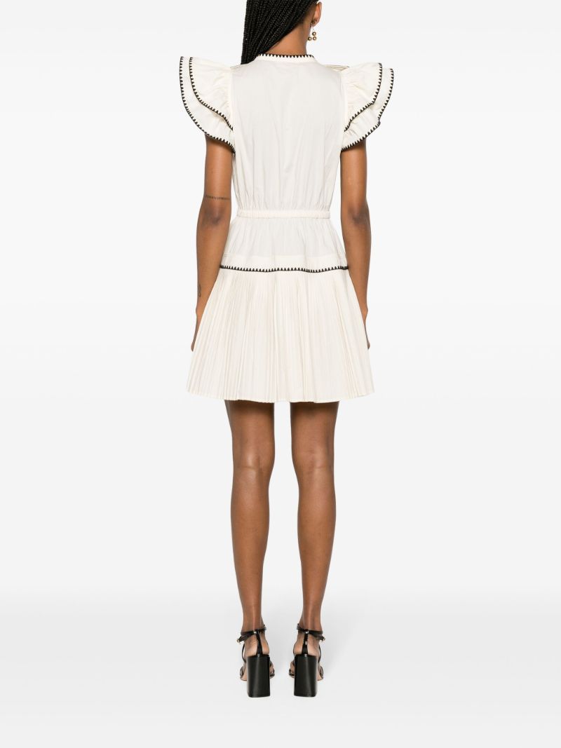 White Athene Ruffled Minidress