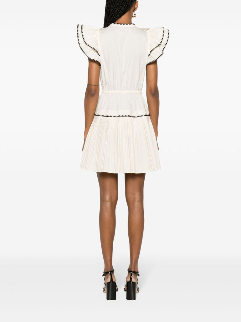 White Athene Ruffled Minidress