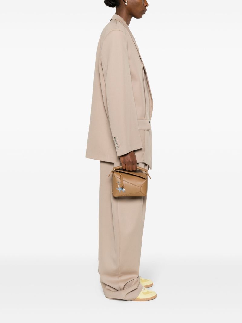 X Suna Fujita Brown Lemur Mini Puzzle Tote Bag