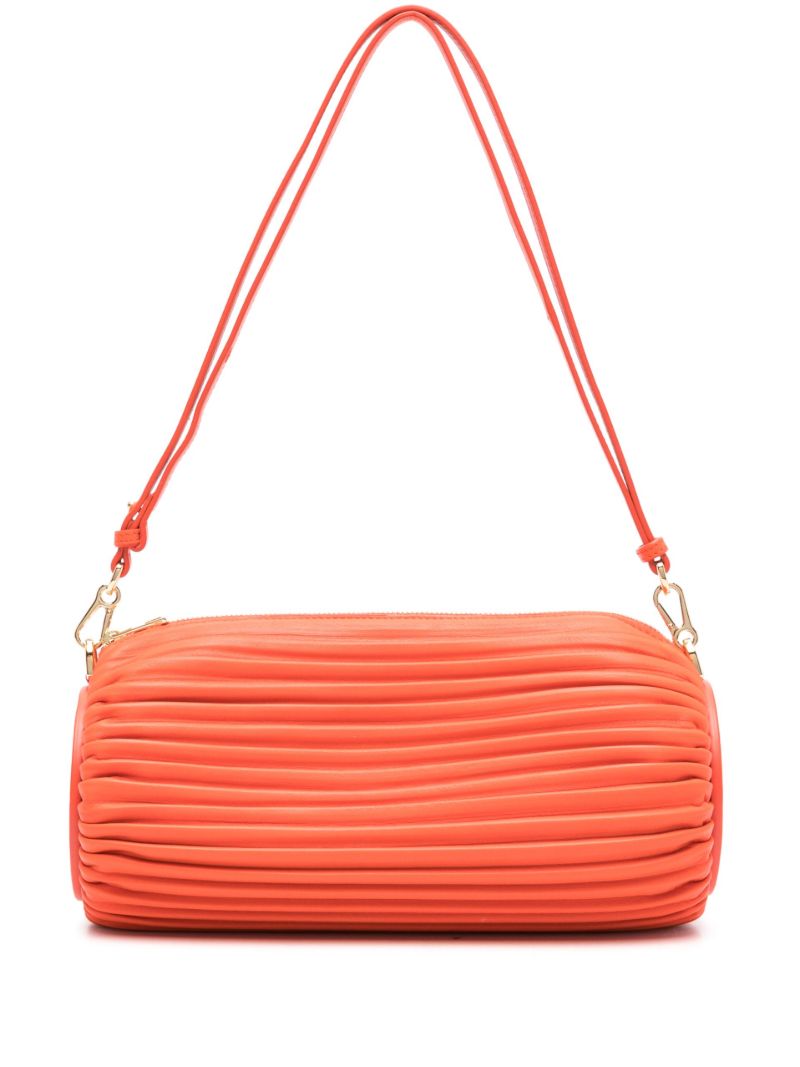 Orange Bracelet Pouch Leather Shoulder Bag