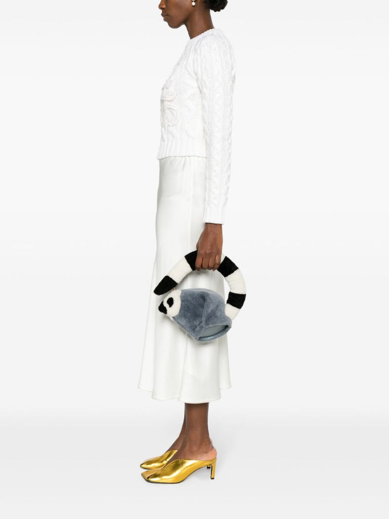 X Suna Fujita Grey Lemur Tote Bag