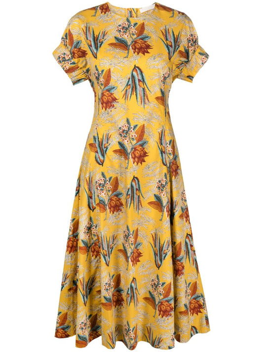 Yellow Devon Midi Dress