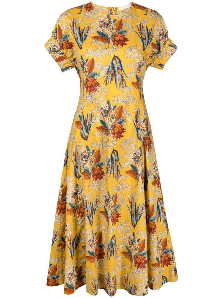 Yellow Devon Midi Dress
