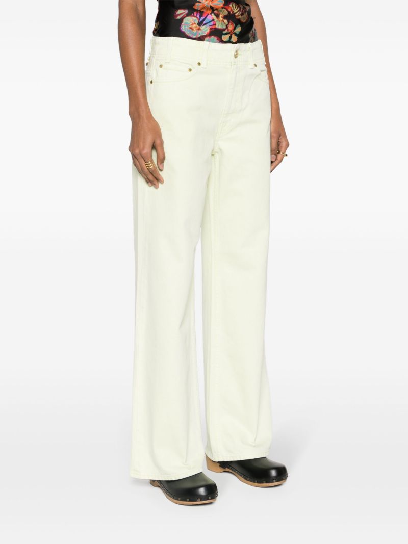 Green Elodie High-rise Straight Jeans