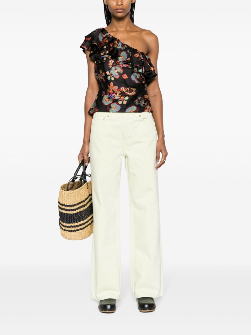 Green Elodie High-rise Straight Jeans
