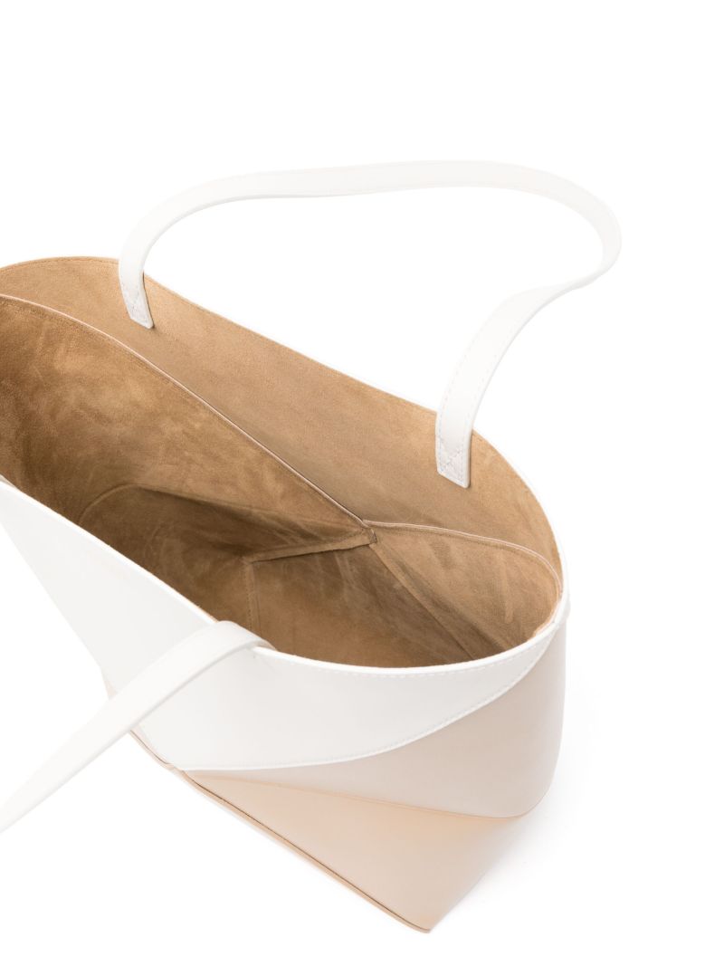 Neutral Puzzle Leather Shoulder Bag