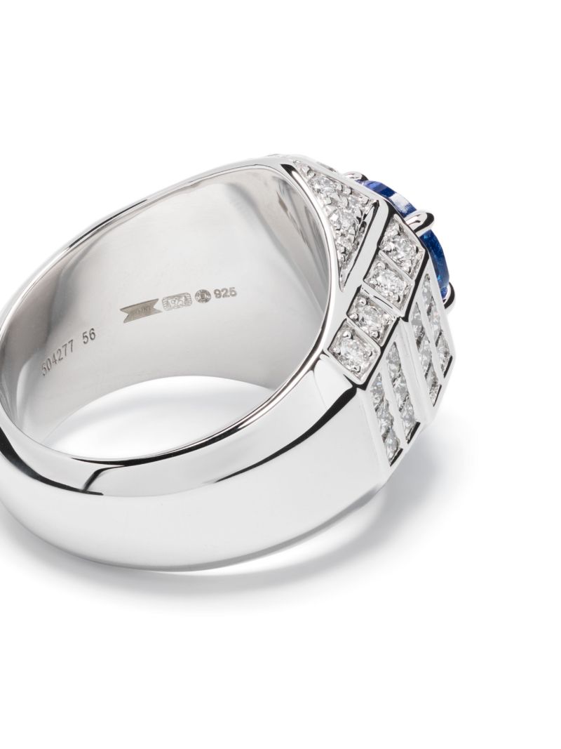 Silver Meaningful Beauties #5 Tanzanite Diamond Ring