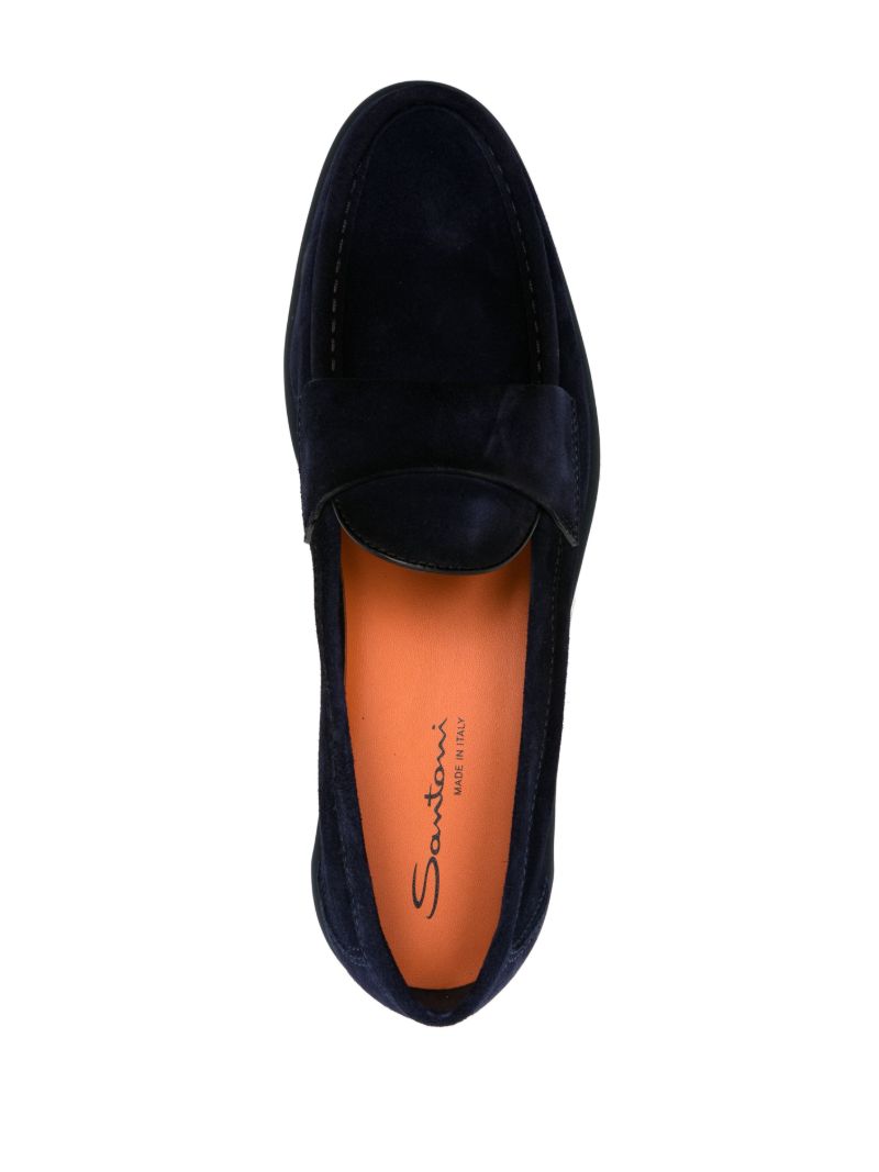 Blue Penny Suede Loafers