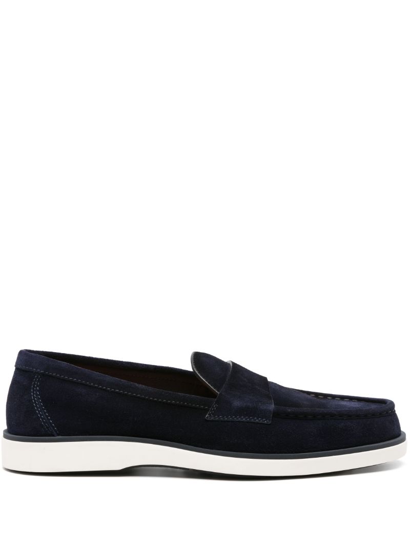 Blue Penny Suede Loafers