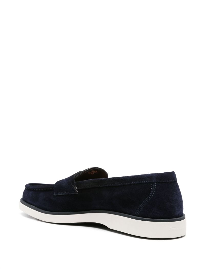 Blue Penny Suede Loafers