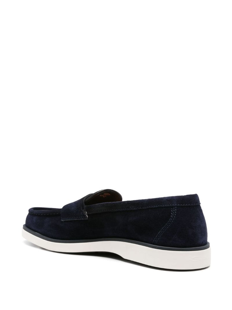 Blue Penny Suede Loafers