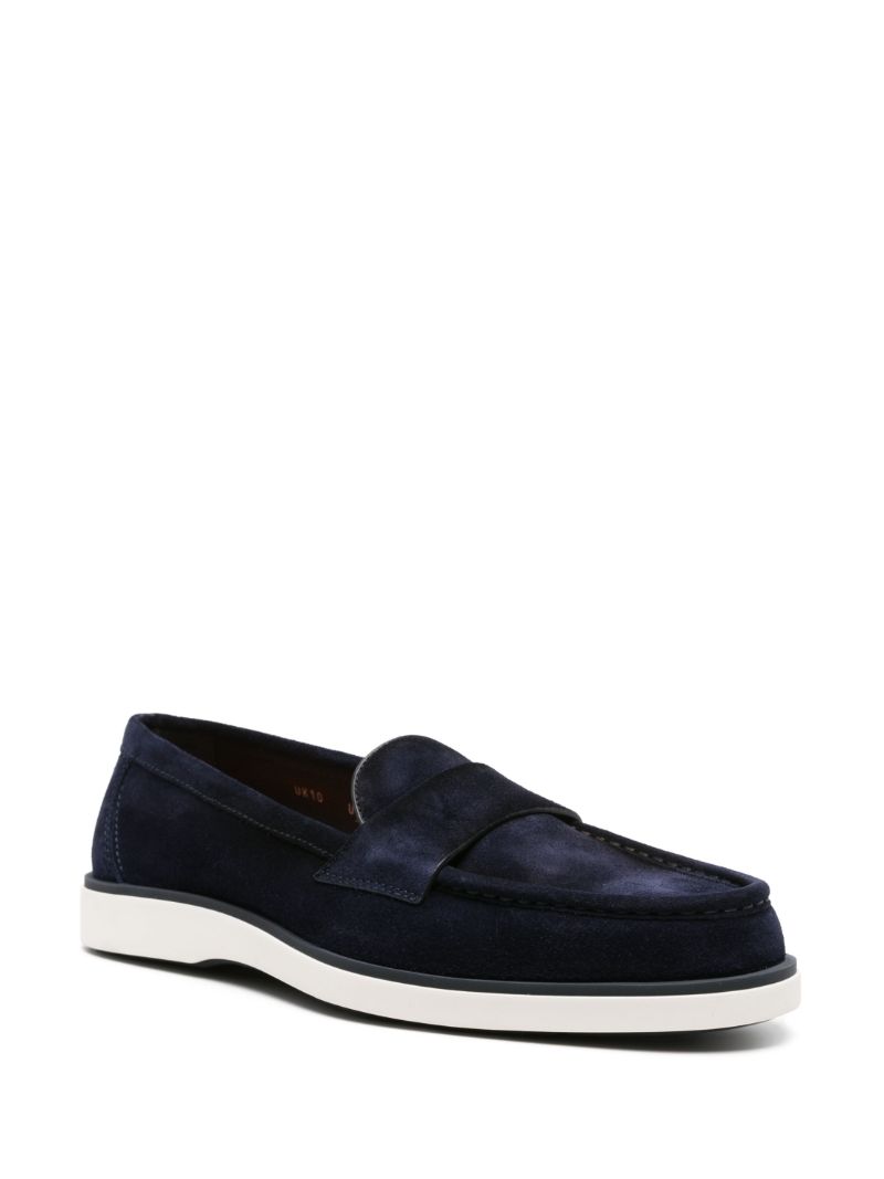 Blue Penny Suede Loafers