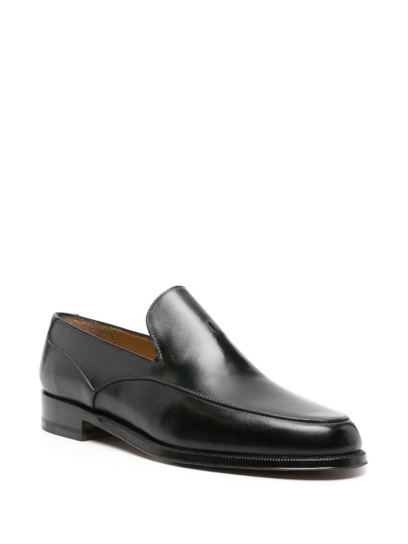 Black Enzo Leather Loafers