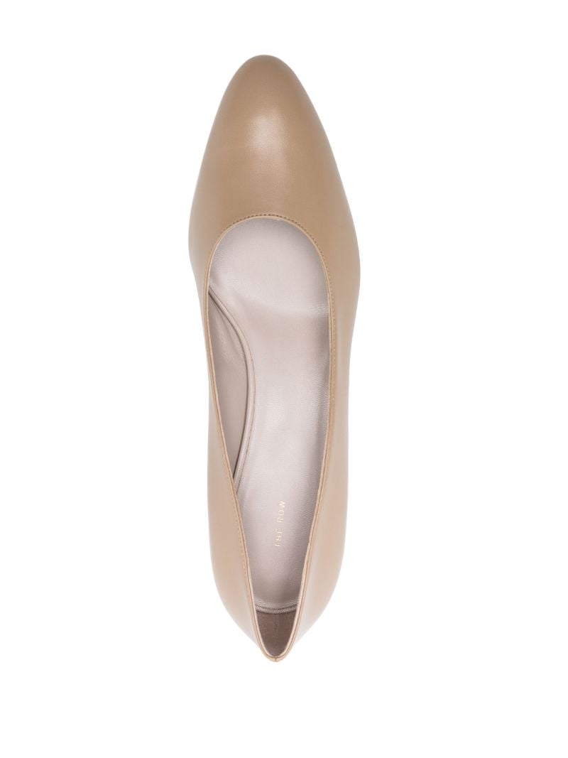 Neutral  Luisa 35 Square-toe Leather Pumps