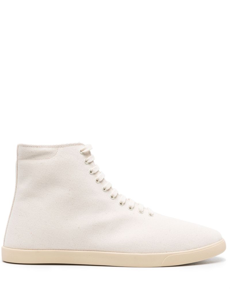 Neutral Sam High-top Canvas Sneakers