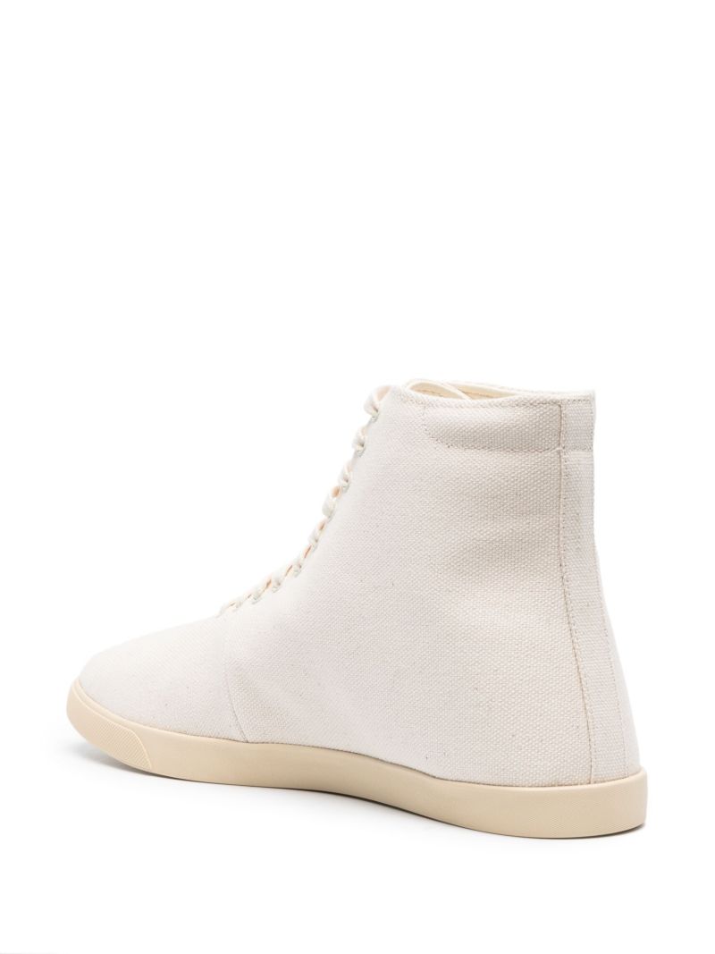 Neutral Sam High-top Canvas Sneakers