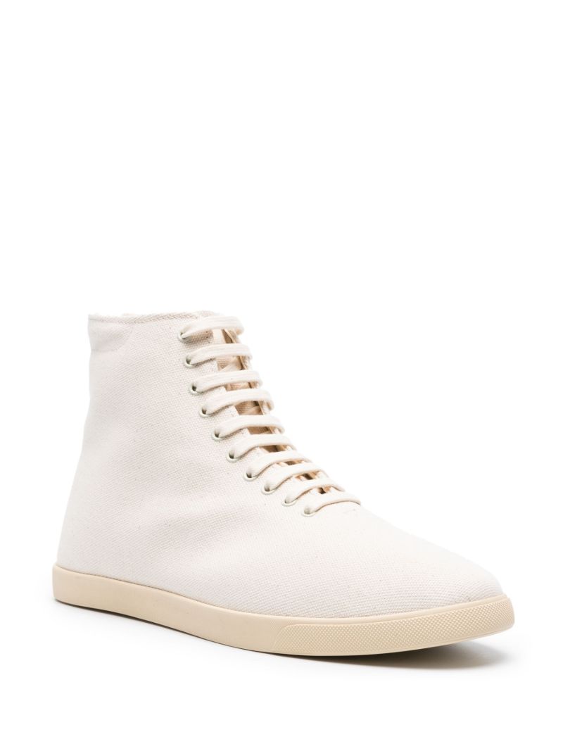 Neutral Sam High-top Canvas Sneakers