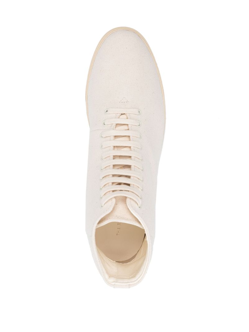 Neutral Sam High-top Canvas Sneakers