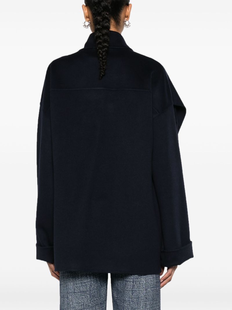 Blue Layered Single-breasted Jacket
