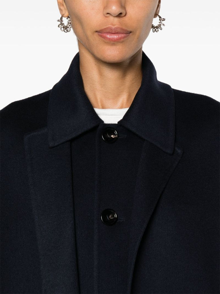 Blue Layered Single-breasted Jacket