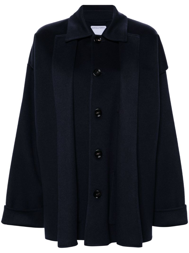 Blue Layered Single-breasted Jacket