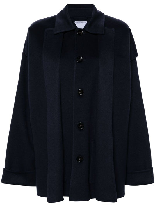 Blue Layered Single-breasted Jacket
