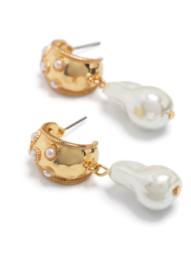 Gold-tone Pearl Drop Earrings