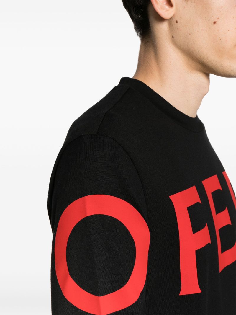 Black Logo-print Cotton T-shirt