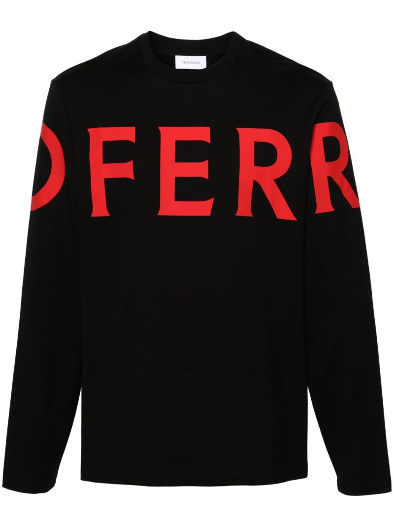 Black Logo-print Cotton T-shirt