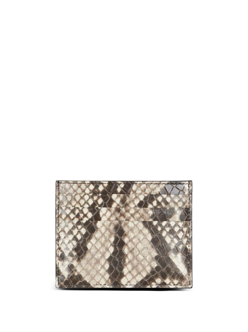 Brown B-buzz Snakeskin-effect Leather Card Holder
