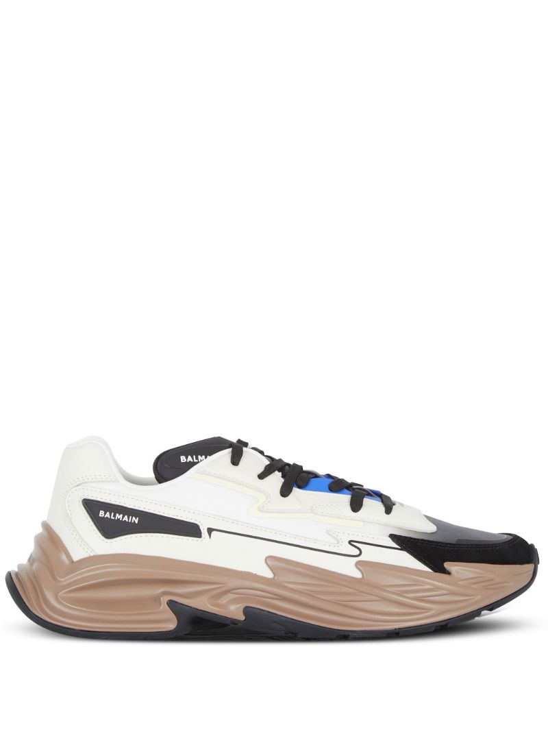 White Run-row Panelled Sneakers
