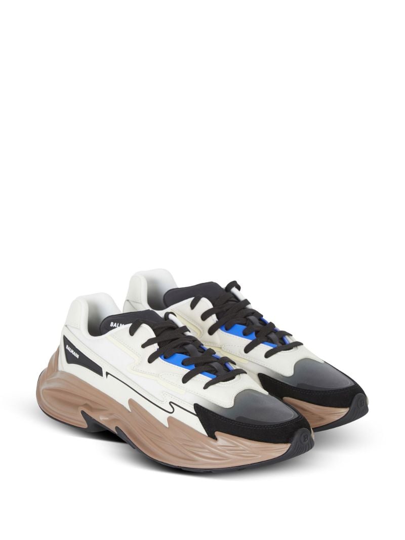 White Run-row Panelled Sneakers
