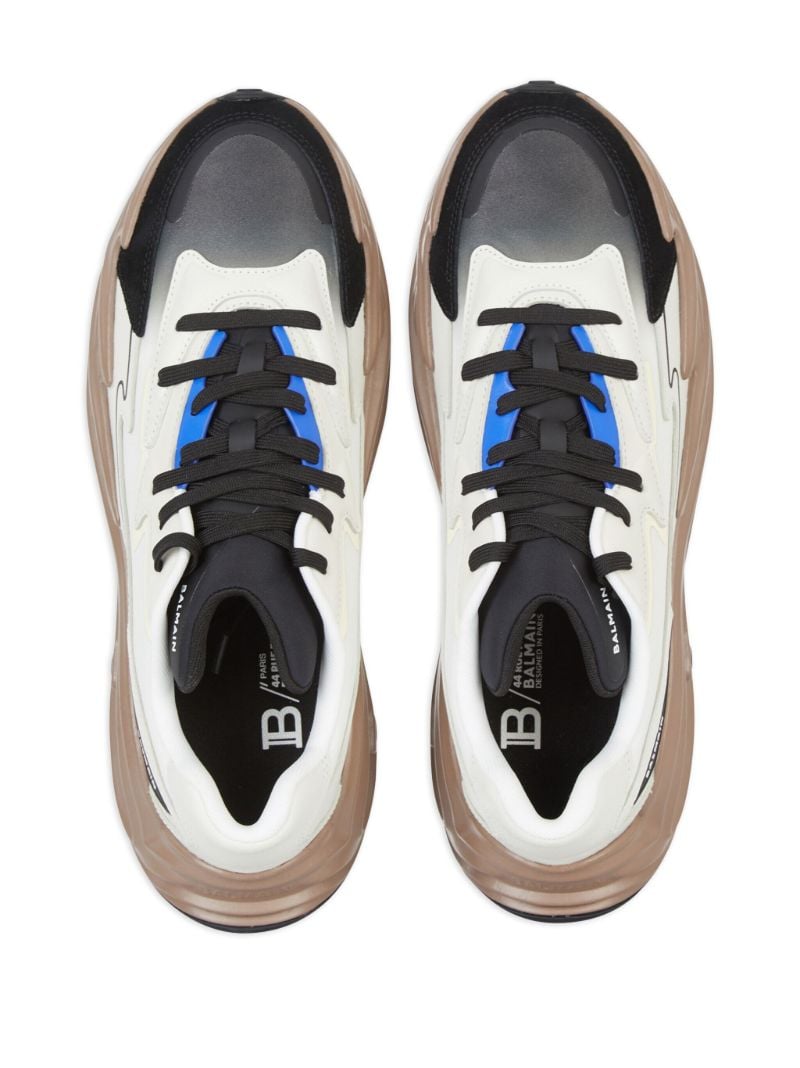 White Run-row Panelled Sneakers