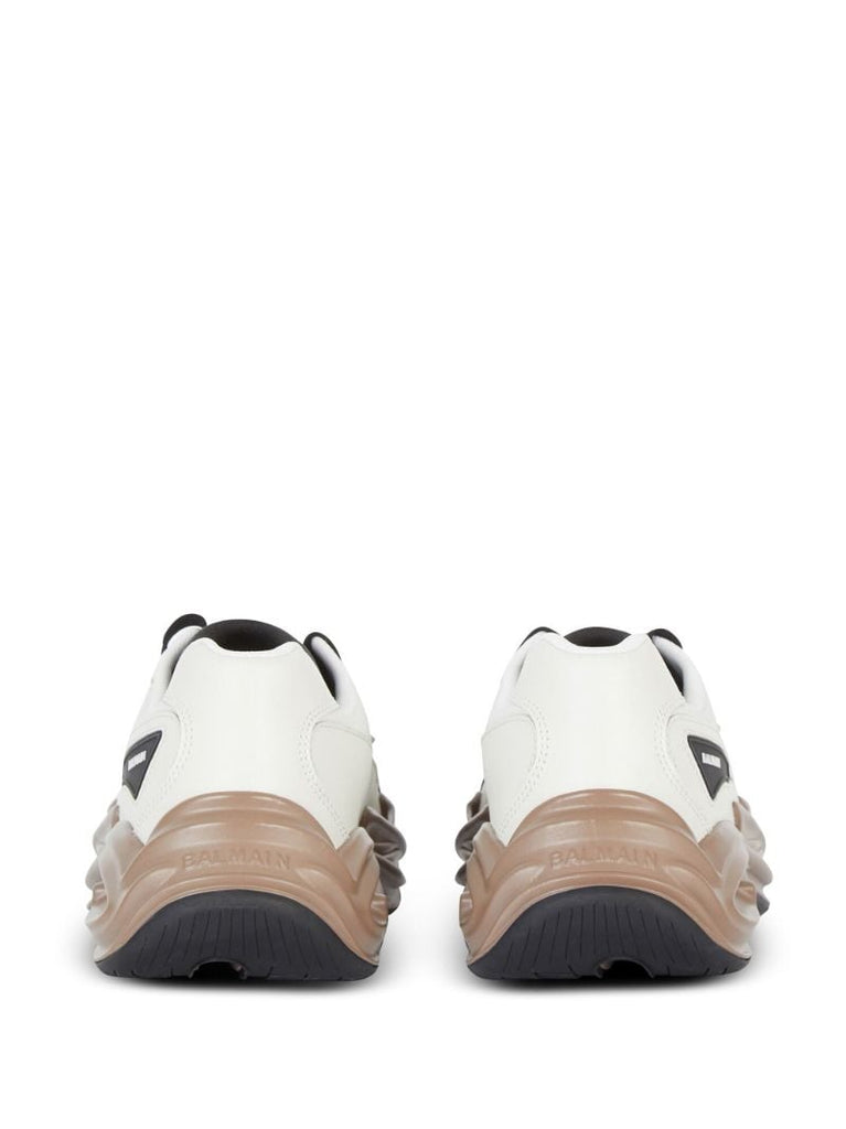 White Run-row Panelled Sneakers
