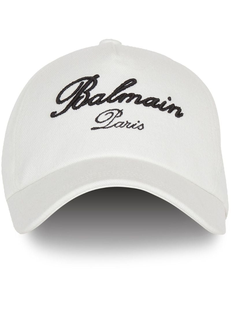 White Signature Cotton Baseball Cap