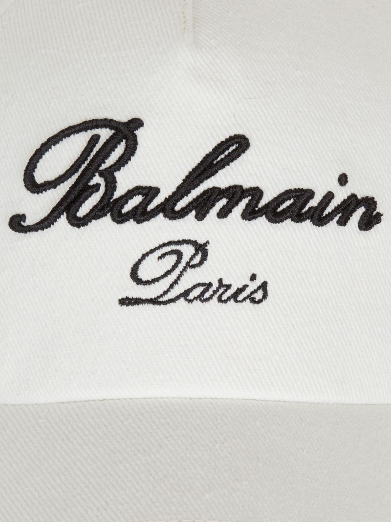 White Signature Cotton Baseball Cap