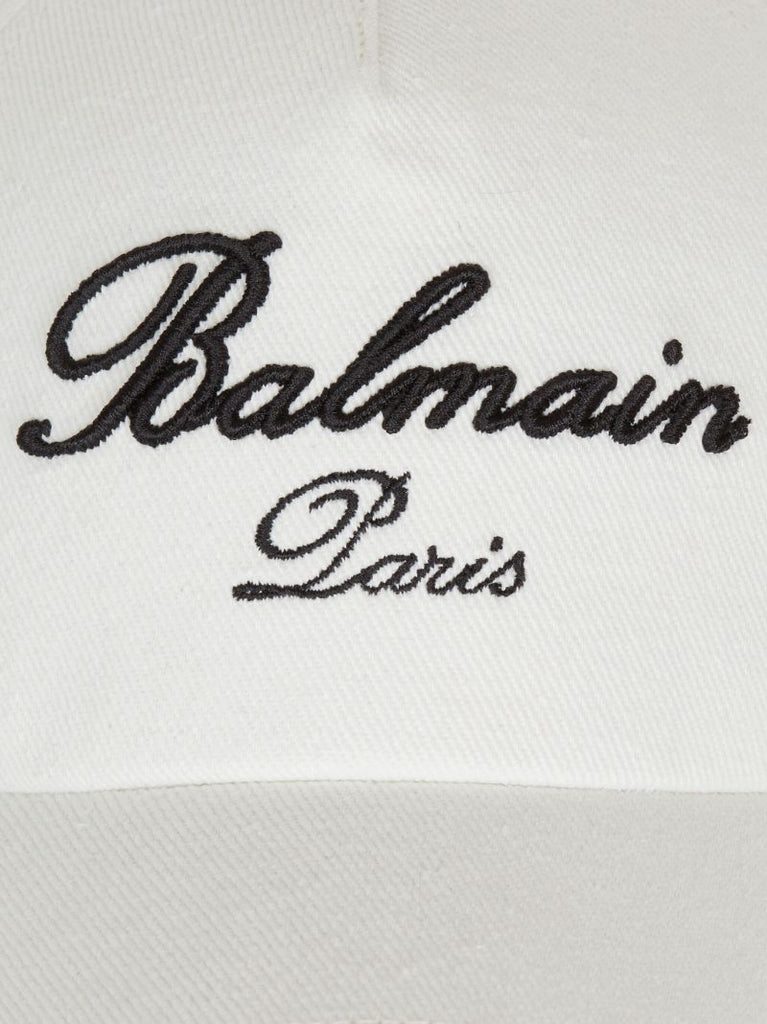 White Signature Cotton Baseball Cap