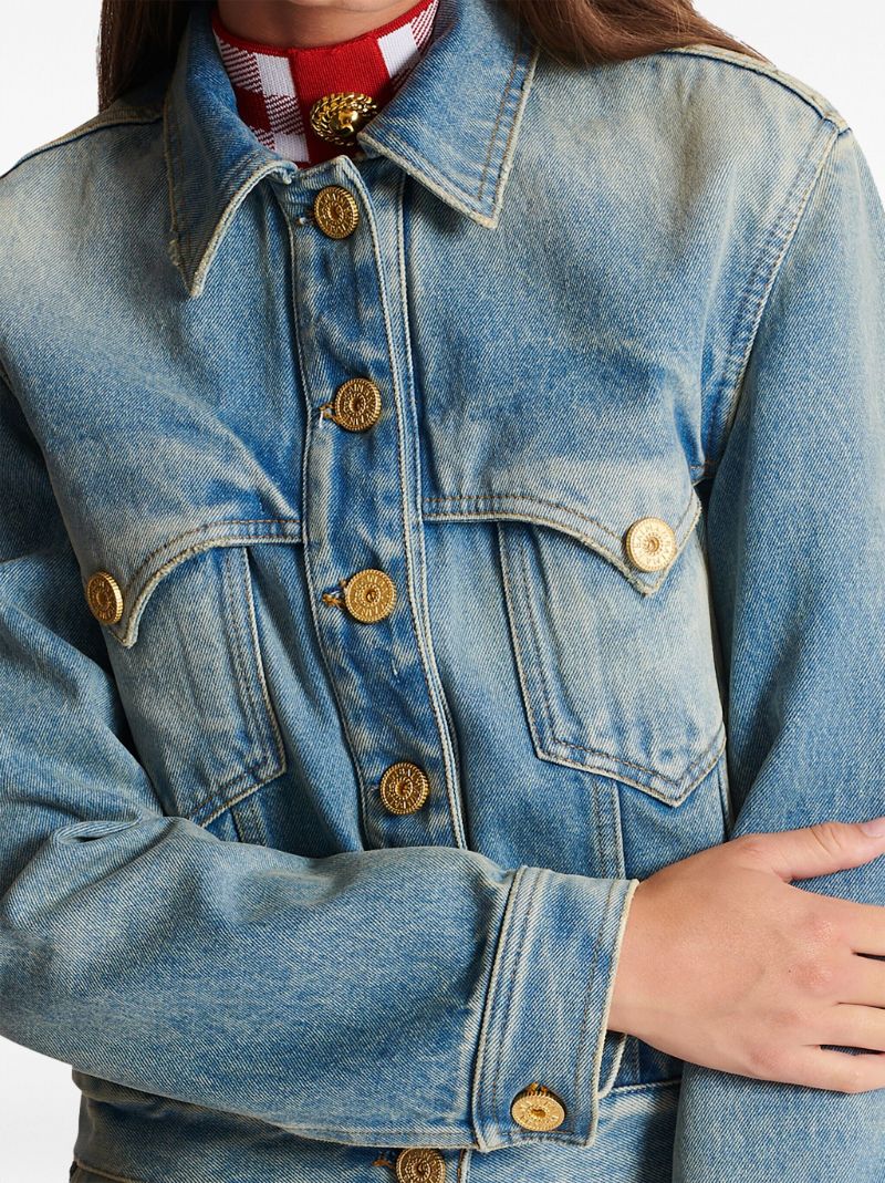 Blue Washed Denim Jacket