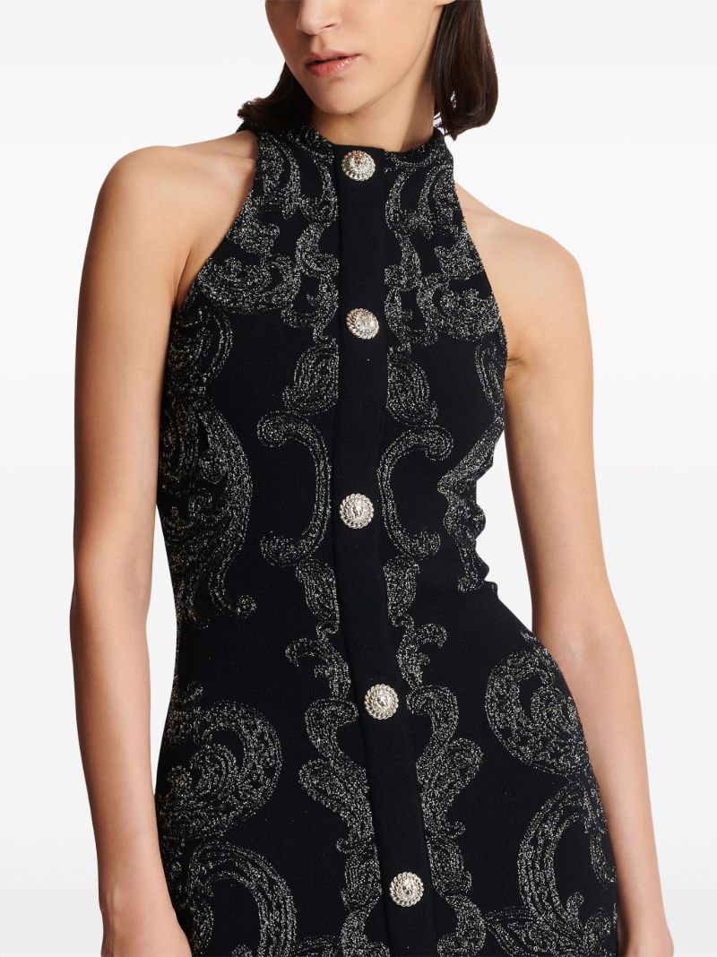 Black Glitter Halterneck Dress