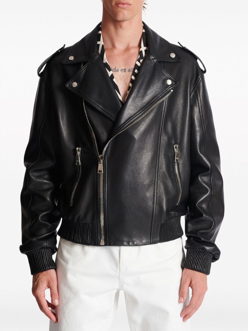 Black Leather Biker Jacket