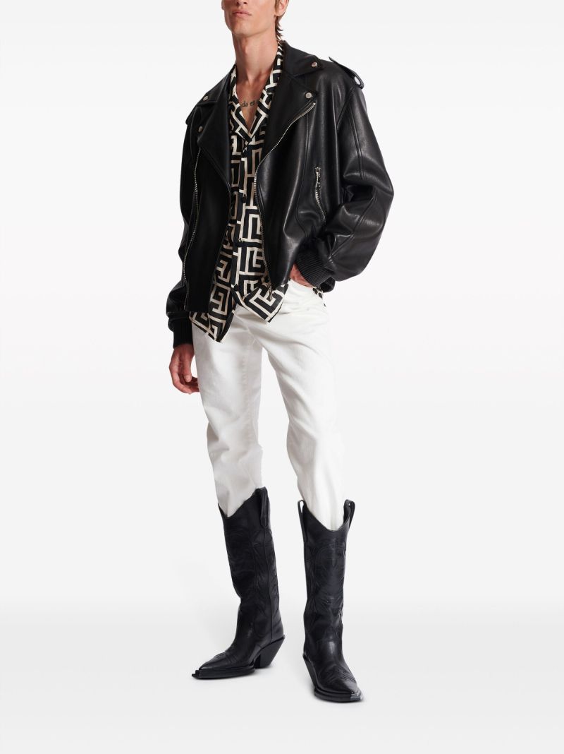 Black Leather Biker Jacket