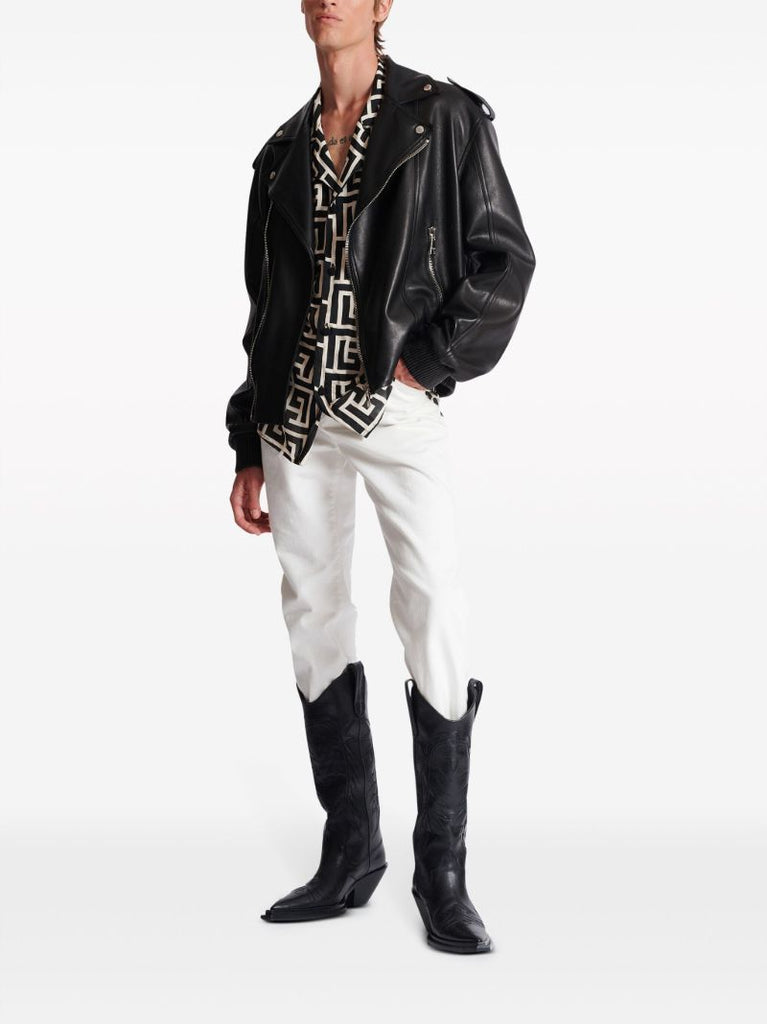 Black Leather Biker Jacket
