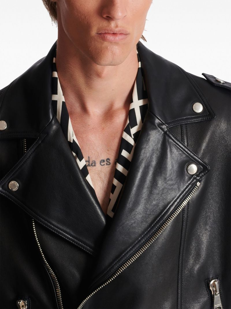 Black Leather Biker Jacket