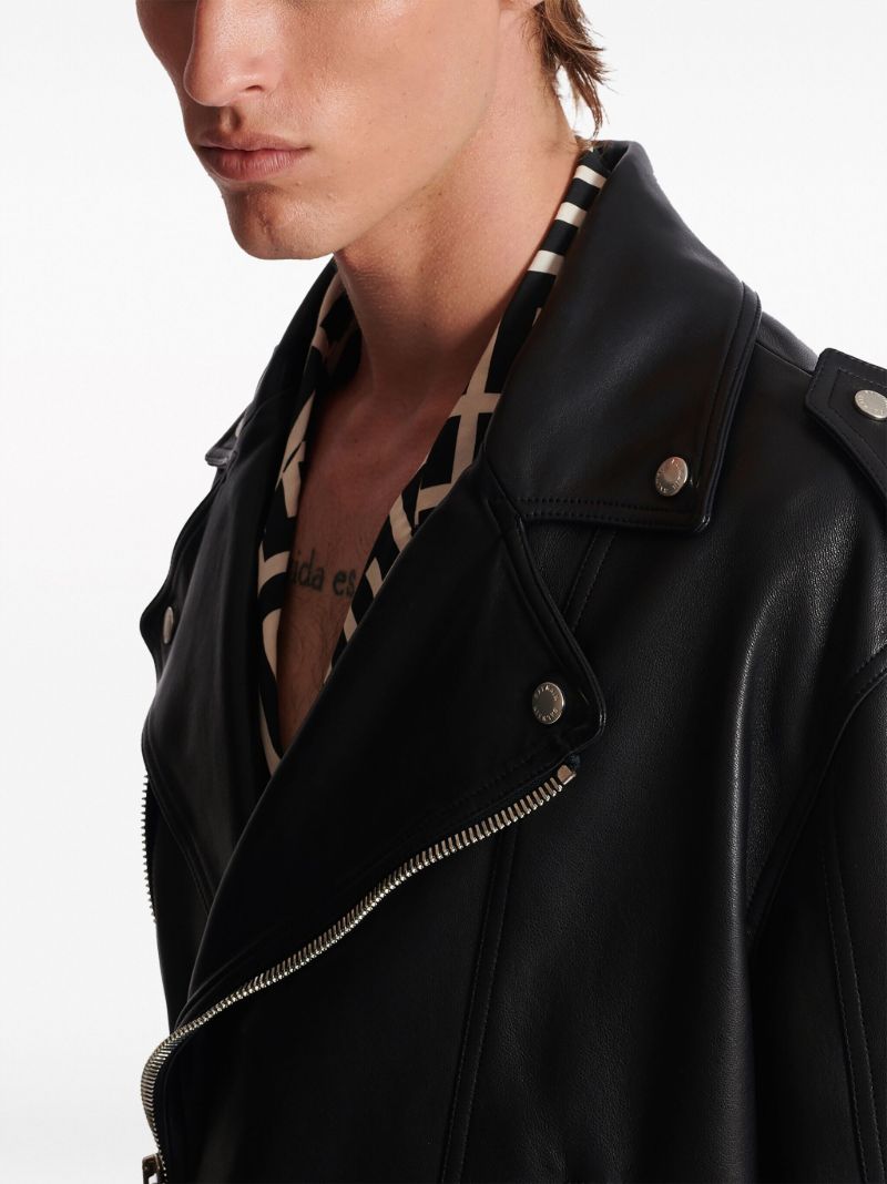 Black Leather Biker Jacket