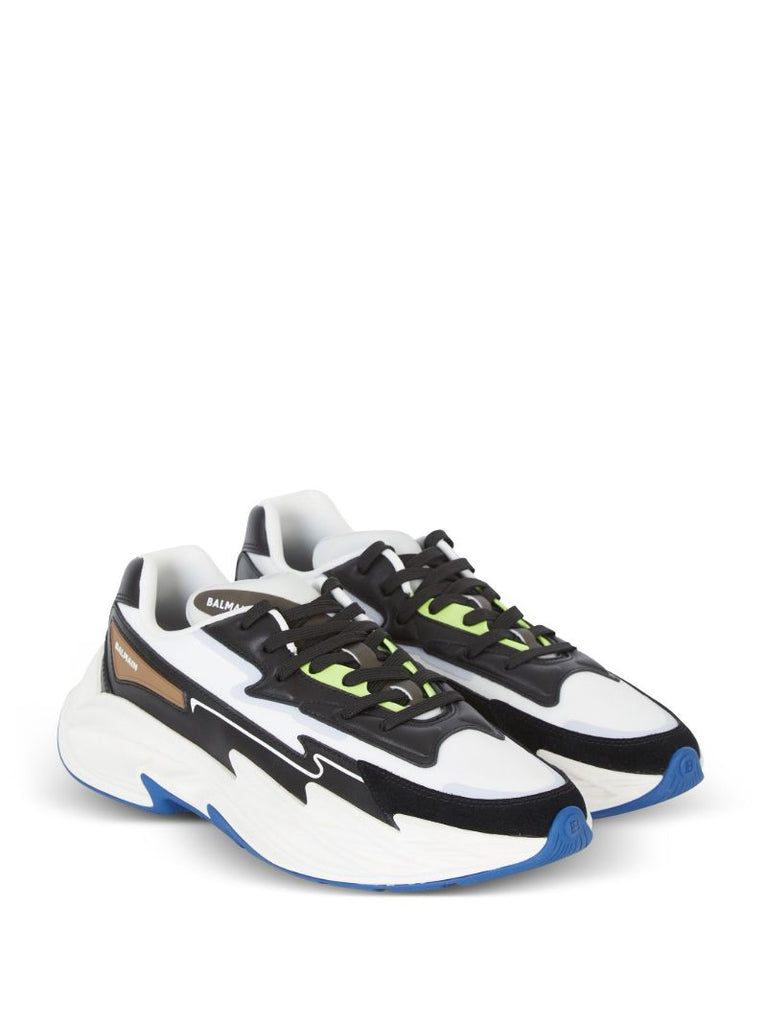 White Run-row Panelled Sneakers
