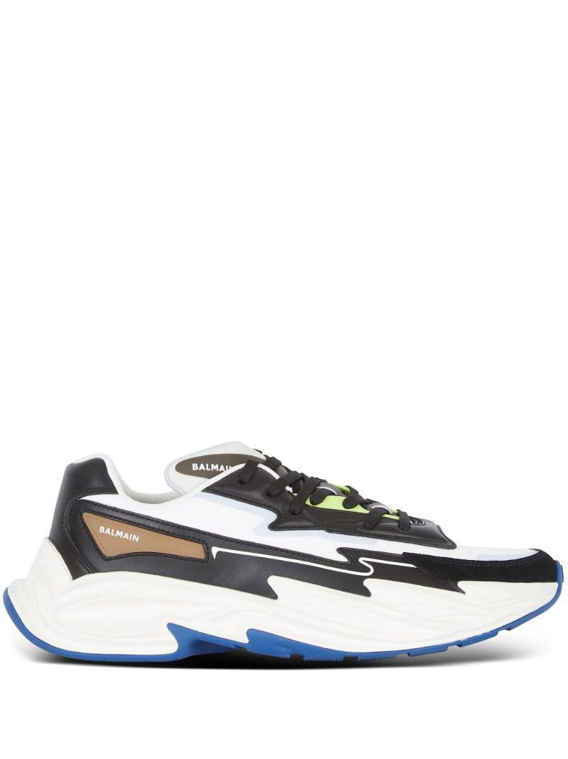 White Run-row Panelled Sneakers